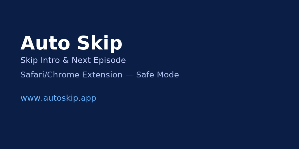 Auto Skip banner (dark)